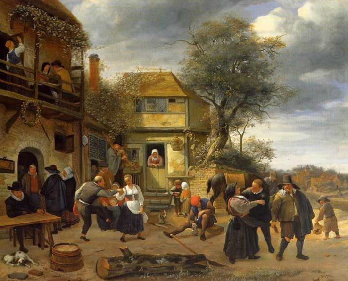 Peasants before an Inn, Jan Steen